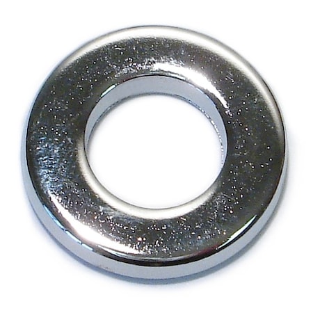 Midwest Fastener Flat Washer, For Screw Size 3/8" , Steel Chrome Plated Finish, 10 PK 30123